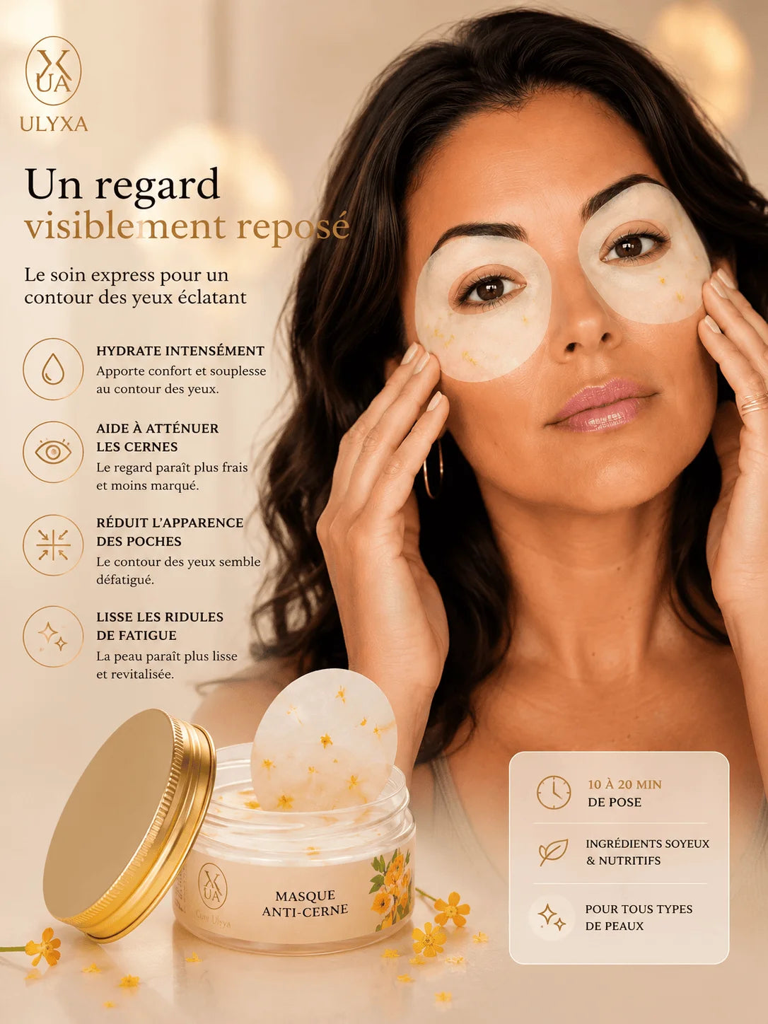 Maschera anti-occhiaie e antirughe