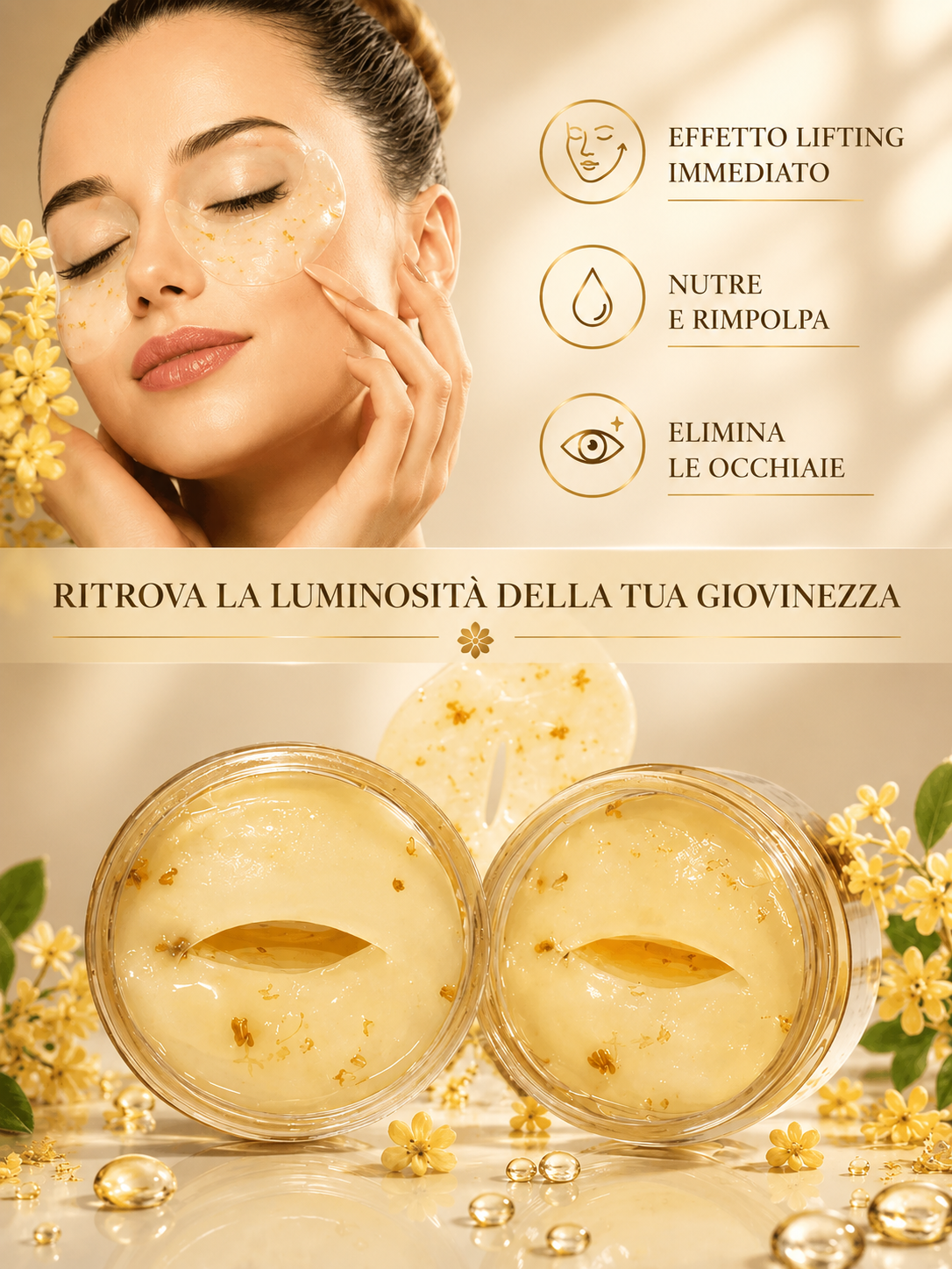 Maschera anti-occhiaie e antirughe