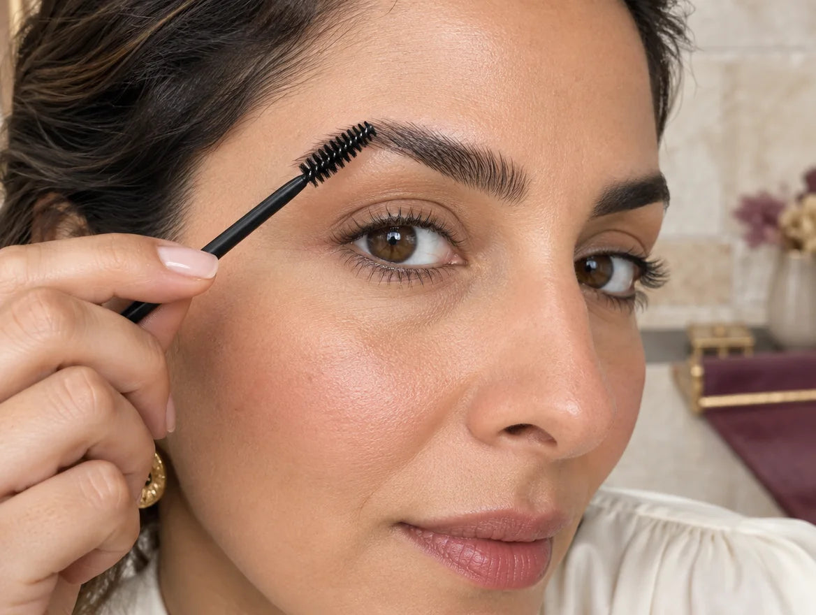 Brosser le début du sourcil pour conserver un dégradé doux