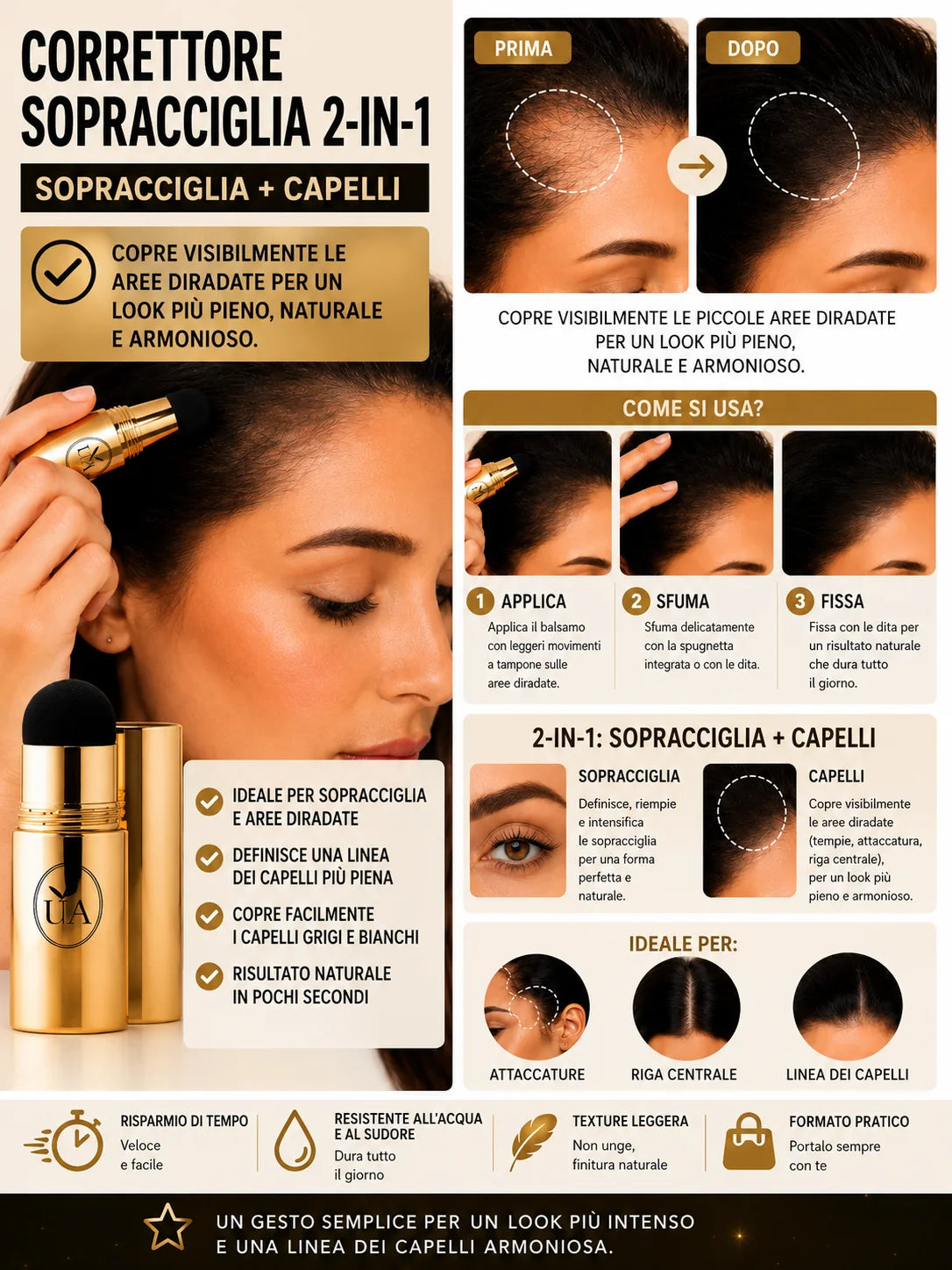 Balsamo colorante per capelli Ulyxa |2 in 1|